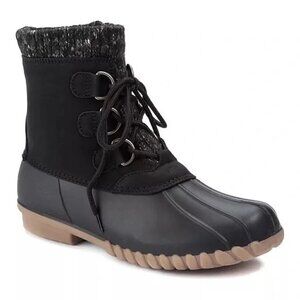 BareTraps Women's Fabulous Water Resistant Black‎ Duck Boot Size 6M